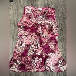 Fashion Bug Pink and White Patterned Top